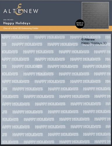 Prägeschablone Happy Holidays 3D