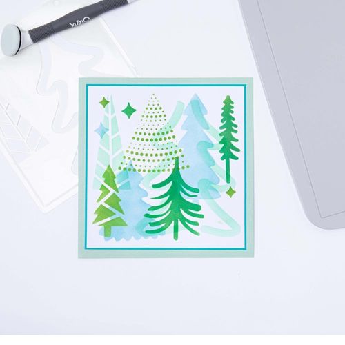 Sizzix Layered Stencil Set - Doodle Trees (4)