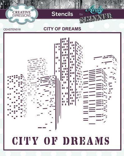 Schablone Andy Skinner - City Of Dreams 7" x 7"