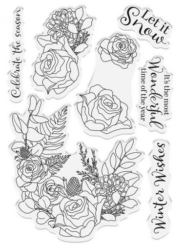 Clear Set Winter Roses