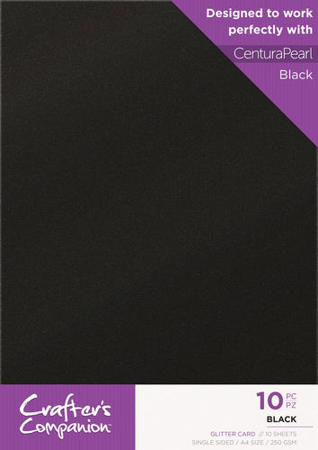 Glitter Cardstock A4 Pack Black