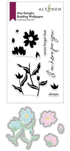 Clear Stamp & Die Set Mini Delight - Budding Wallpaper
