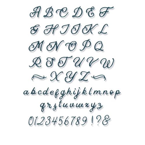 Sizzix Thinlits - Scripted Alphabet