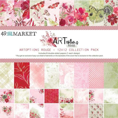 49 And Market Collection Paper Pack 12"x12" - ARToptions Rouge
