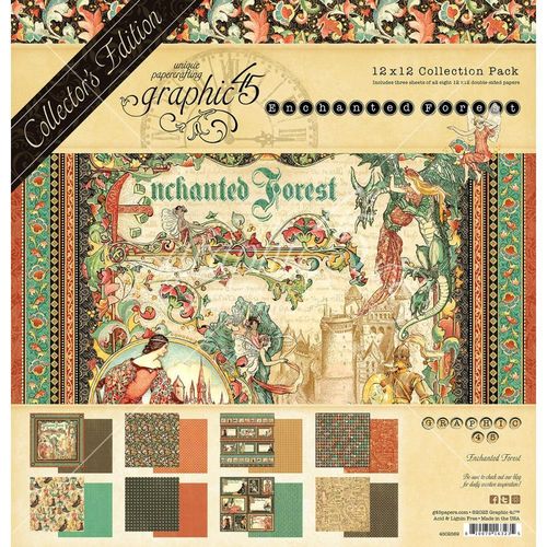 Graphic 45 Collector's Edition Pack 12"X12" - Enchanted Forest