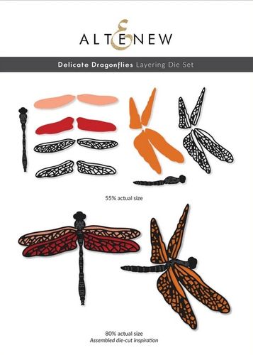 Stanzschablone Delicate Dragonflies