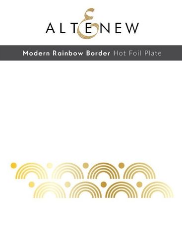 Modern Rainbow Border Hot Foil Plate