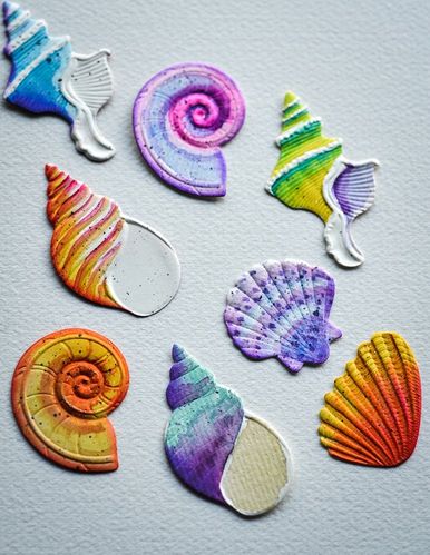 Dazzling Seashells 3D Embossing Folder and Matching Dies