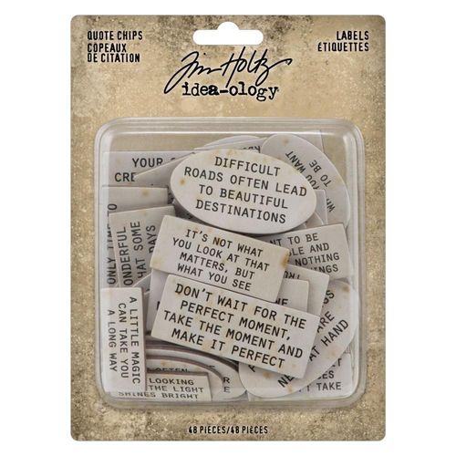 Idea-Ology Chipboard Quote Chips - Labels