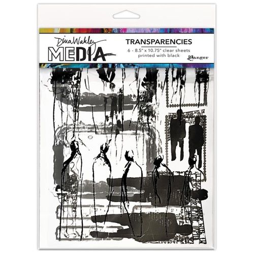Dina Wakley Media Transparencies 8.5"X10.75"  - Frames & Figures Set 2