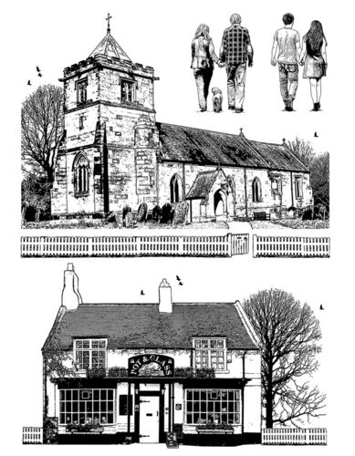 The Village Inn and Church