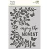 Simple Vintage Life In Bloom Stencil 6"X8" - Enjoy The Moment