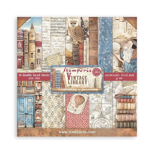 Vintage Library Paper Pack 12"x12"