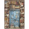 Vintage Library Rice Paper Sheet A4 - Door