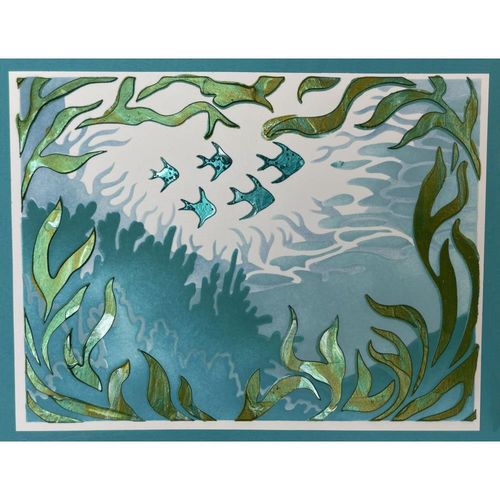 Crafter's Workshop Layered Card Stencil - Layered Sea Paradise