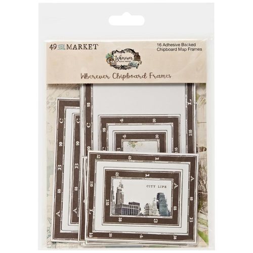49 And Market Chipboard Set Map Frames  - Wherever