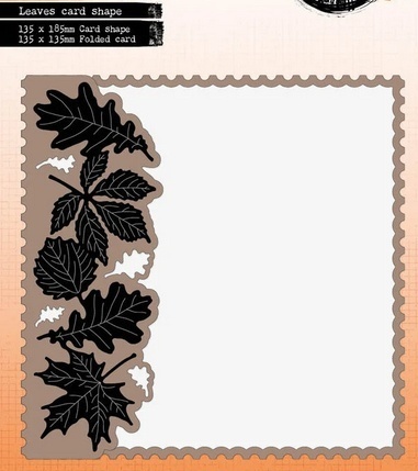 Studio Light Stanzschablone - Grunge Leaves Card Shape