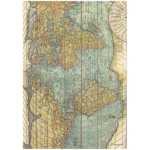 Around the World Rice Paper Sheet A4 - Map