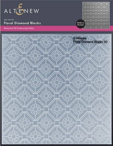 Prägeschablone Floral Diamond Blocks 3D