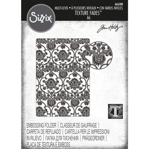 Tim Holtz Texture Fades Embossing Folder - Multi-Level Tapestry