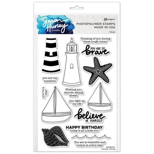 Simon Hurley create. Clear Stamps 6"X9" - Smooth Sailing