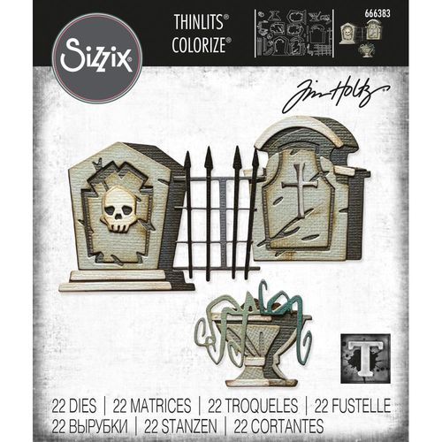 Sizzix Thinlits - Tim Holtz Graveyard Colorize