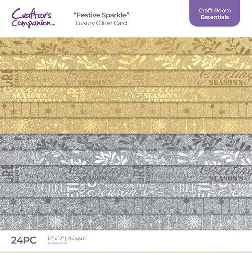 Luxury Glitter Card Pad Festive Sparkle 12"x12"