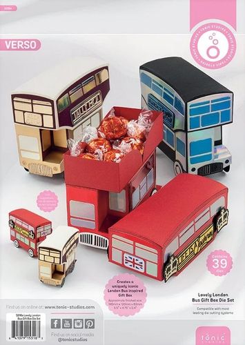 Stanzschablone - Lovely London Bus Gift Box