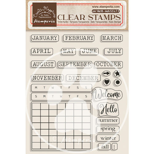 Clear Set Create Happiness - Calendar, Monthly
