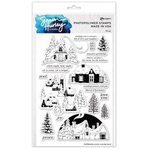 Simon Hurley create. Clear Stamps 6"X9" - Winter Wonderland