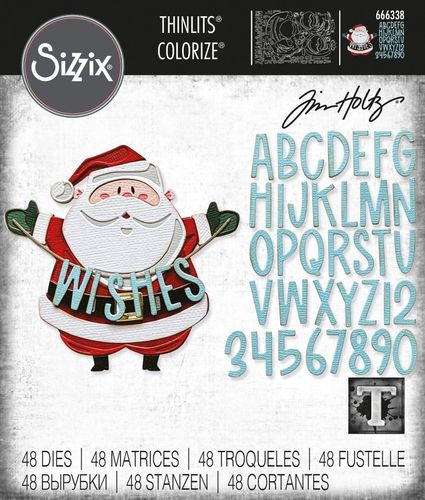 Sizzix Thinlits - Tim Holtz Santa Greetings Colorize