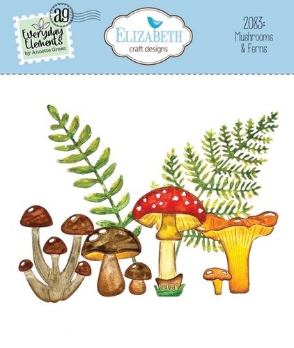 Stanzschablone - Mushrooms & Ferns