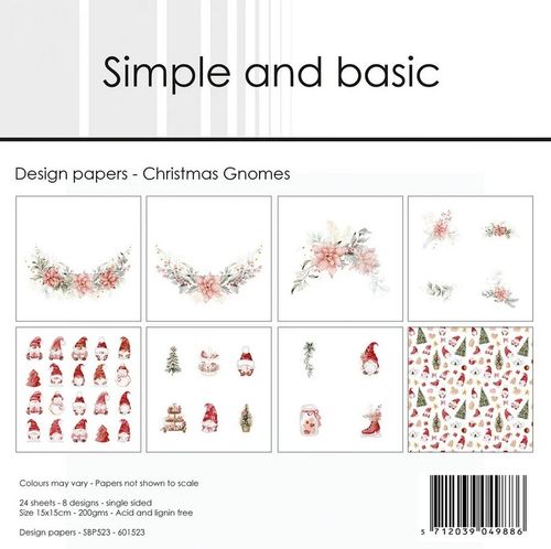Simple and Basic - Christmas Gnomes Paper Pad 6" x 6"