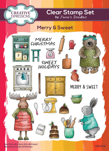 Clear Jane's Doodles - Merry & Sweet