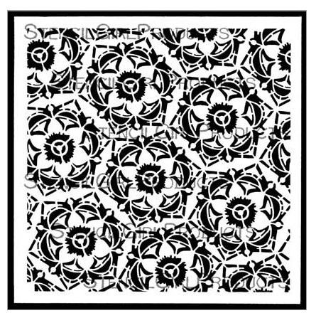 Schablone Decorative 6-Petal Flower Screen 6"x6"