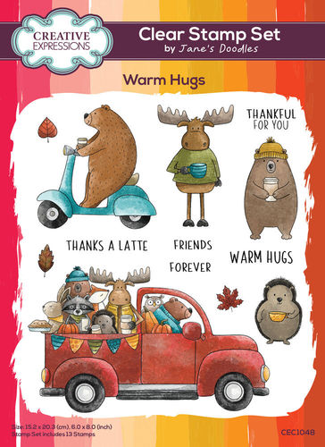 Clear Jane's Doodles - Warm Hugs