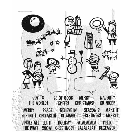 Christmas Cartoons (Cling Set)