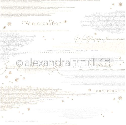 Papier Winterzauber Typo Gold