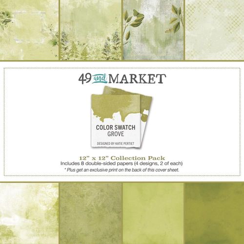 49 And Market Collection Paper Pack 12"x12" - Color Swatch: Grove