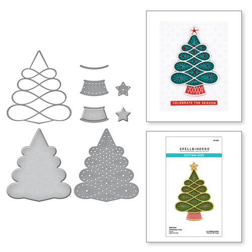 Spellbinders Stanzschablone Stitched Christmas Tree