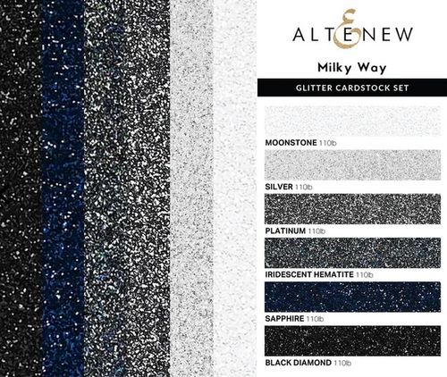 Glitter Gradient Cardstock Set - Milky Way