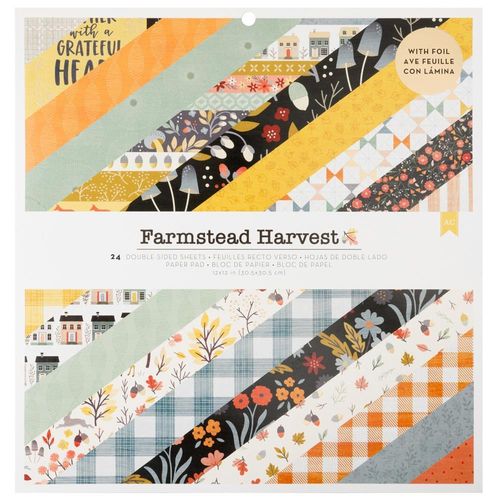 Farmstead Harvest - Gold Foil Paper Pad 12"X12"