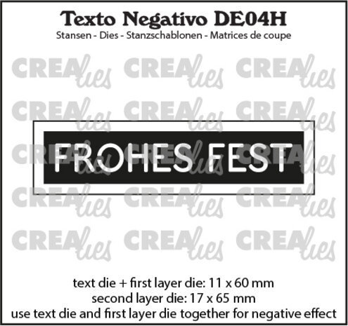 Crealies - Stanzschablone Frohes Fest (negativ)