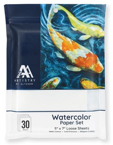 Watercolor Paper Set (Cold-Pressed, 5" x 7" ,30 sheets)