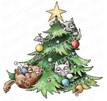 Cling - Oddball Christmas Cats In Tree