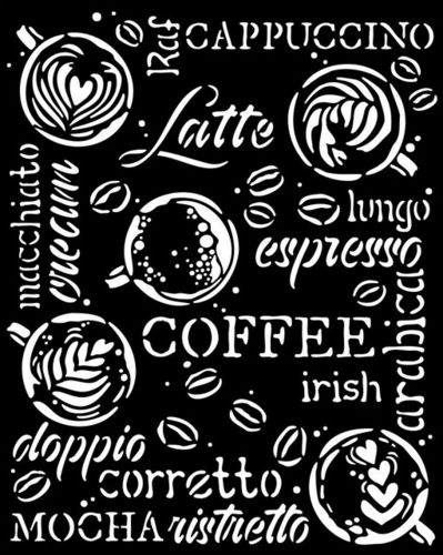 Schablone Coffee and Chocolate - Cappuccino