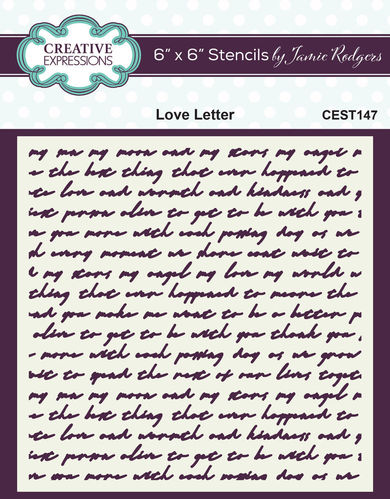Schablone Love Letter