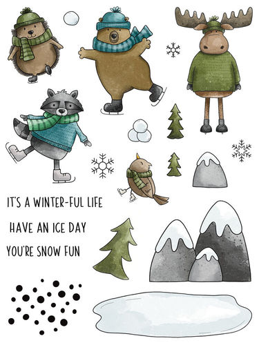 Clear Jane's Doodles - Snow Fun