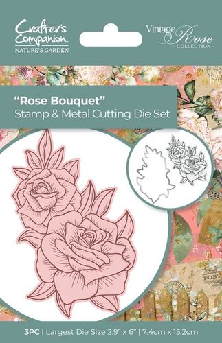 Vintage Rose Stamp & Die Rose Bouquet