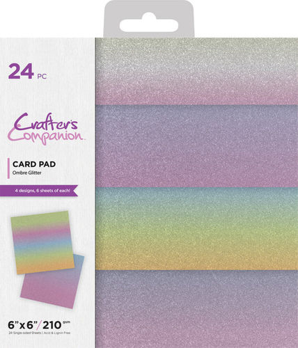 Ombre Glitter Card Pad 6"x6"